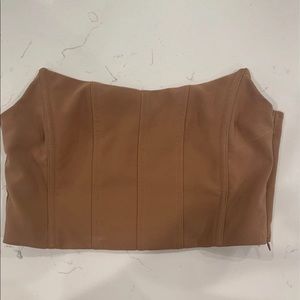 Tiger Mist Nude Corset Crop Top